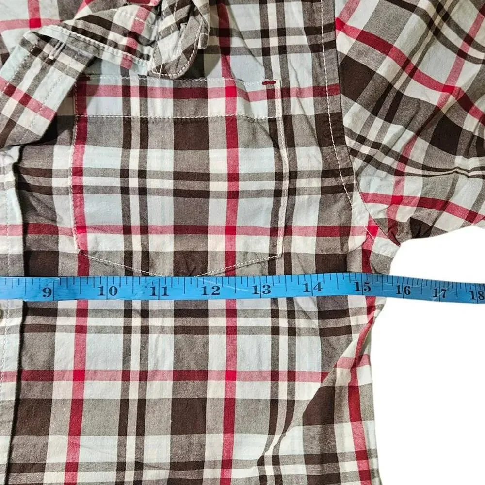 Gymboree Boys' Short Sleeve Plaid Shirt Size 7-8